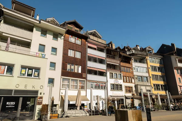 Thun Szwajcaria Lutego 2023 Nowoczesna Architektura Piękne Place Centrum Miasta — Zdjęcie stockowe