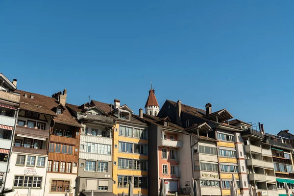 2023年2月13日 瑞士图恩市中心的现代建筑和可爱的广场 — 图库照片