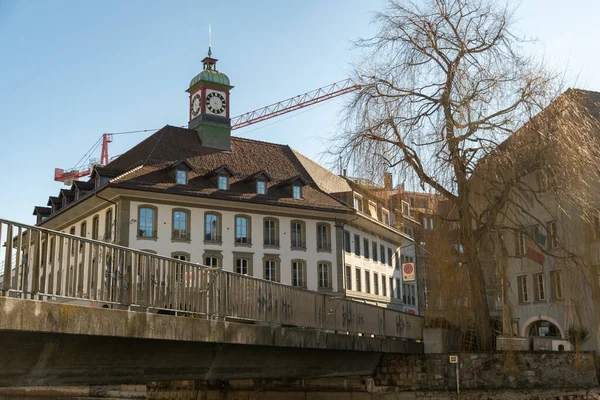 Thun Ελβετία Φεβρουαρίου 2023 Σύγχρονη Αρχιτεκτονική Και Όμορφες Πλατείες Στο — Φωτογραφία Αρχείου