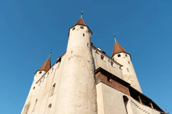 stock image Thun, Switzerland, February 13, 2023 Historic old Thun castle in the city on a sunny day