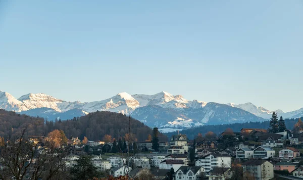 Spiez Canton Bern Switzerland Лютого 2023 — стокове фото