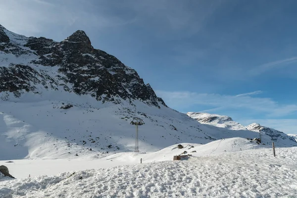 Julier Pass Switzerland February 2023 Alpine Winter Wonderland Top Julier — Stock Photo, Image