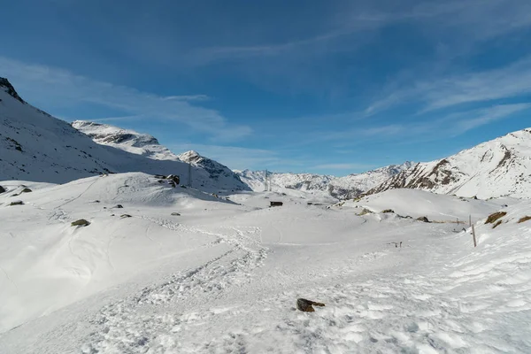 Julier Pas Zwitserland Februari 2023 Alpine Winter Wonderland Top Van — Stockfoto