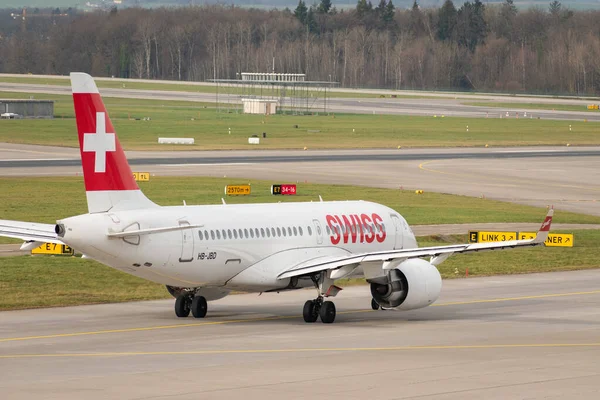 Zurique Suíça Janeiro 2023 Companhias Aéreas Internacionais Suíças Airbus A320 — Fotografia de Stock