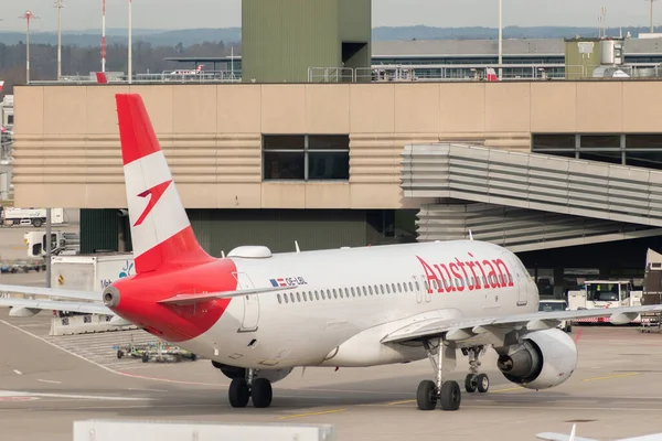 Zurich Switzerland January 2023 Austrian Airlines Airbus A320 214 Aircraft — Stock Photo, Image