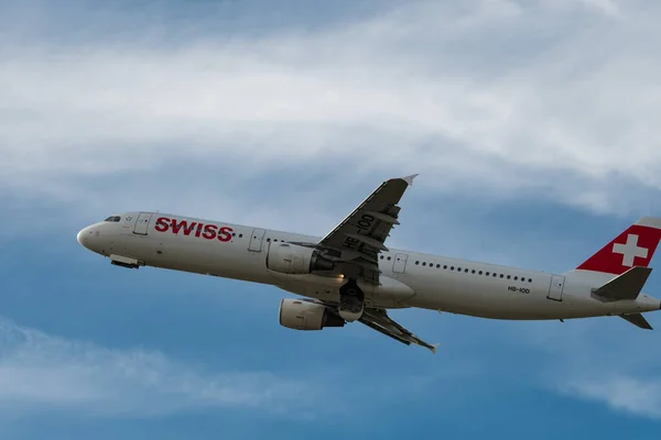 Zurigo Svizzera Gennaio 2023 Compagnie Aeree Internazionali Svizzere Airbus A321 — Foto Stock
