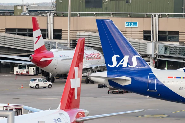 Zurich Switzerland January 2023 Sas Scandinavian Airlines Airbus A320 251N — Stock Photo, Image