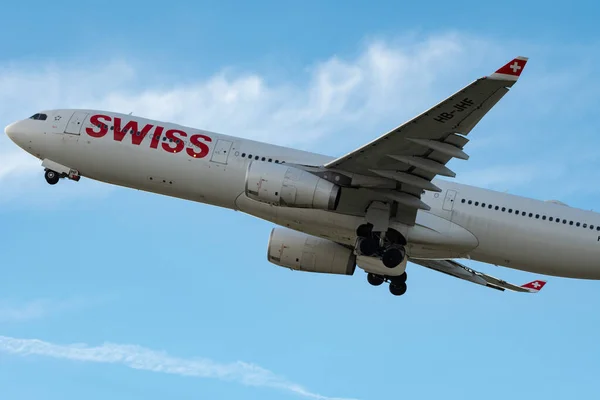 Zurigo Svizzera Gennaio 2023 Compagnie Aeree Internazionali Svizzere Airbus A330 — Foto Stock