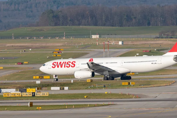 Zurich Suisse Janvier 2023 Lignes Aériennes Internationales Suisses Airbus A330 — Photo