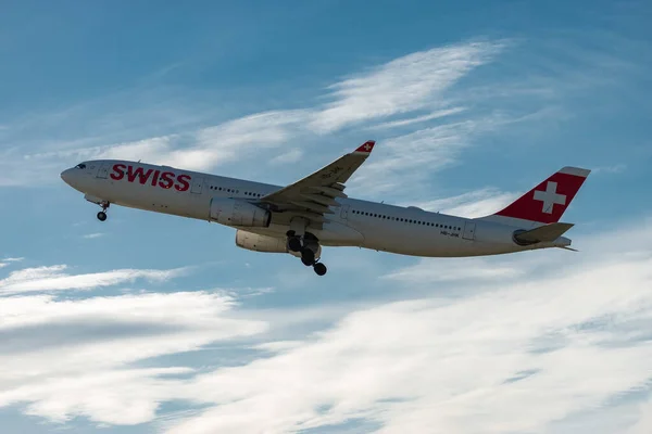 Zurigo Svizzera Gennaio 2023 Compagnie Aeree Internazionali Svizzere Airbus A330 — Foto Stock