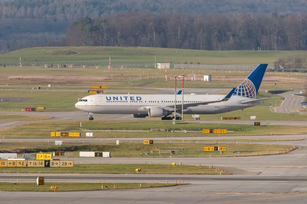 Zurich Switzerland January 2023 United Airlines Boeing 767 322Er Aircraft — Stock Photo, Image