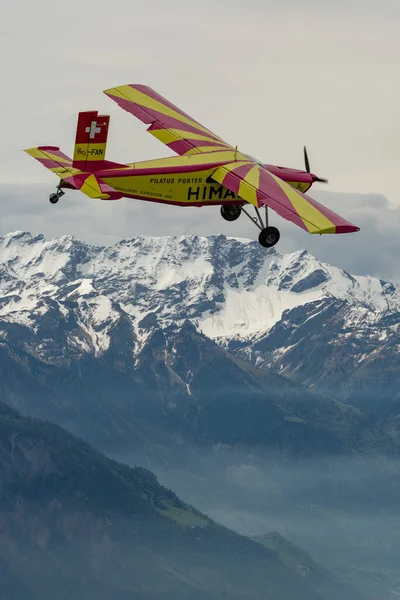 Rhine Valley Saint Gallen Switzerland May 2023 283Sw Pilatus 350 — Stock fotografie