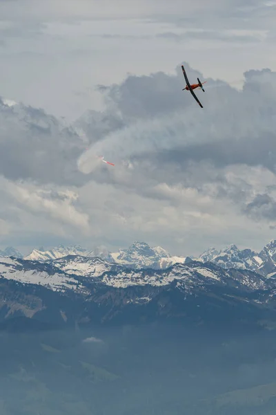 Rhine Vadisi Saint Gallen Sviçre Mayıs 2023 Pilatus Pervaneli Uçak — Stok fotoğraf
