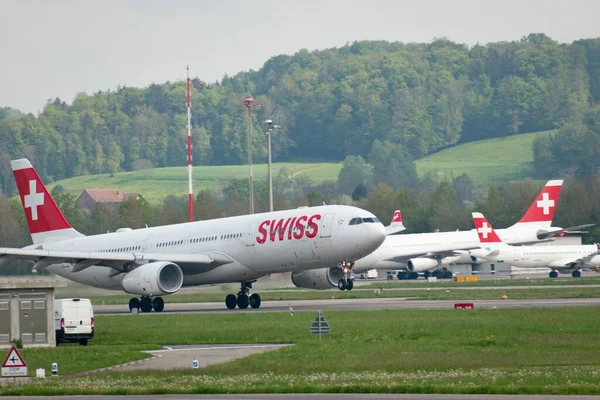 Zürich Schweiz Maj 2023 Jhf Schweiziska Internationella Flygbolag Airbus A330 — Stockfoto