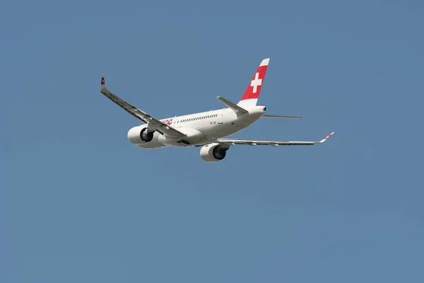 Zürich Svájc 2023 Május Jbc Swiss International Airlines Bombardier 100 — Stock Fotó