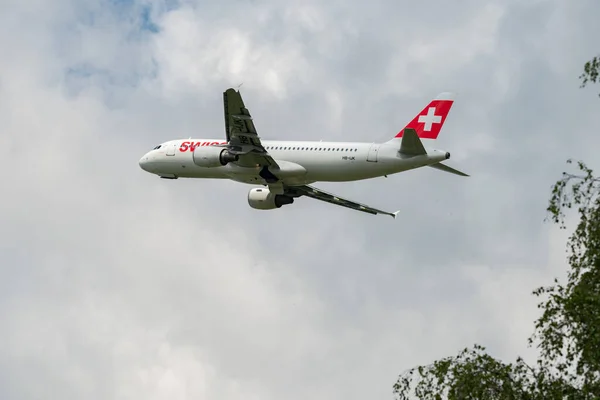 Zurich Switzerland May 2023 Ijk Swiss International Airlines Airbus A320 — Stock Photo, Image