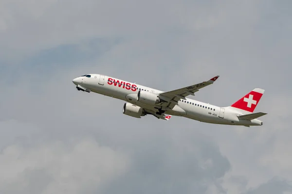 Zurigo Svizzera Maggio 2023 Compagnie Aeree Internazionali Svizzere Jcg Bombardier — Foto Stock