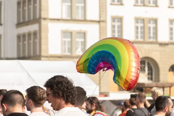 Zurich Suiza Junio 2023 Globo Género Color Arco Iris Manifestación —  Fotos de Stock
