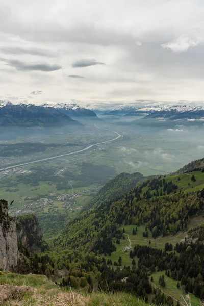 Mount Hoher Kasten Saint Gallen Suíça Maio 2023 Foggy Mood — Fotografia de Stock