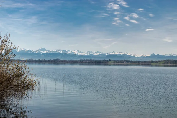 Pfaeffikon Καντόνιο Ζυρίχης Ελβετία Απριλίου 2023 Εκπληκτική Θέα Στη Λίμνη — Φωτογραφία Αρχείου