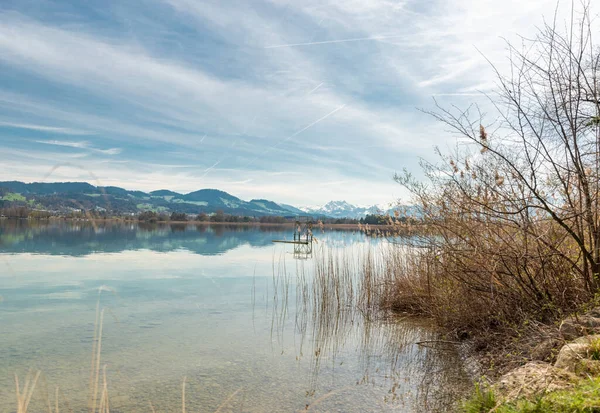 Pfaeffikon Καντόνιο Ζυρίχης Ελβετία Απριλίου 2023 Εκπληκτική Θέα Στη Λίμνη — Φωτογραφία Αρχείου