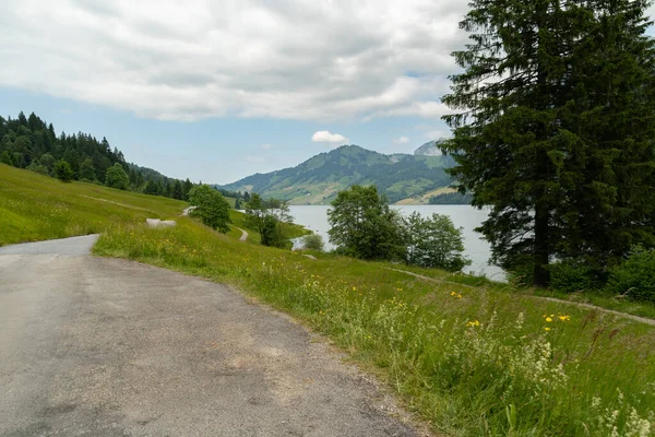 Waegital Canton Schwyz Switzerland June 2023 Fantastic View Beautiful Lake — Stock Photo, Image