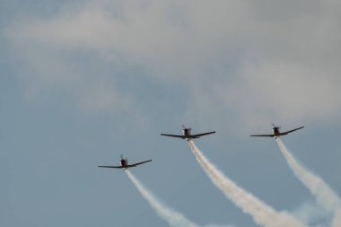 Speck-Fehraltorf, Zürih, İsviçre, 1 Temmuz 2023 Pilatus PC-7 uçak gösterisi