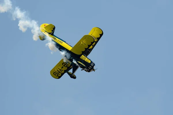 2023年7月1日 瑞士苏黎世 Speck Fehraltorf Yng Culps Rombach杂技飞机在空中表演 — 图库照片