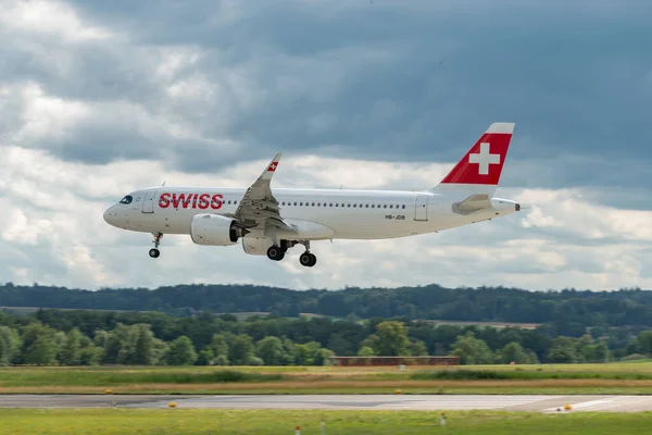 Zurigo Svizzera Luglio 2023 Jdb Compagnie Aeree Internazionali Svizzere Airbus — Foto Stock