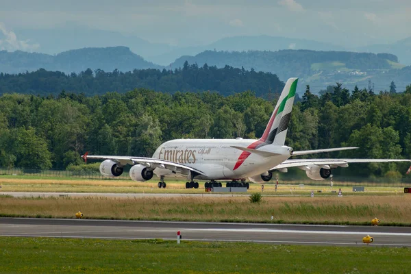 Zurich Suisse Juillet 2023 Eoh Emirates Airbus A380 861 Dirige — Photo