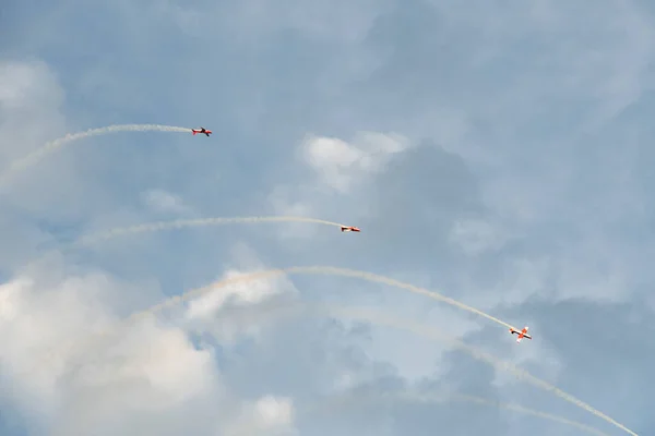 Neuhausen Schweiz Juli 2023 Pilatus Team Utför Några Akrobatik Overhead — Stockfoto