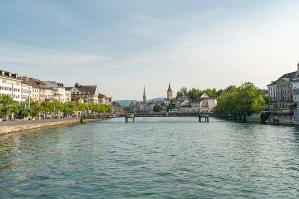 Zurich Switzerland June 2023 View Limmat River City Center — Stock Photo, Image