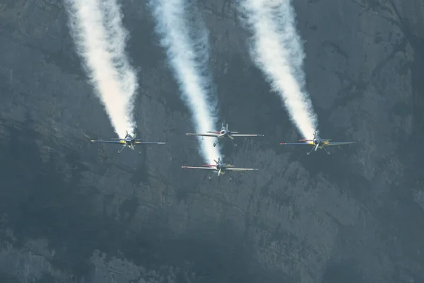Mollis Suisse Août 2023 Les Taureaux Volants Vol Acrobatique Lors — Photo