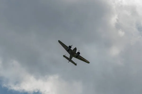 Mollis Sviçre Ağustos 2023 18125 Lockheed Model Electra Junior Uçağı — Stok fotoğraf