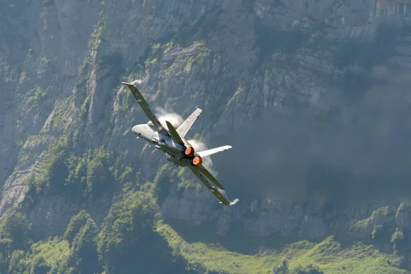 Mollis Switzerland August 2023 Swiss Military Mcdonnell Douglas Hornet Fighter — Stock Photo, Image