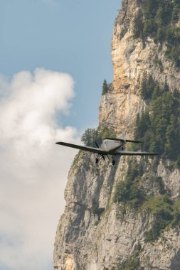 Mollis, İsviçre, 18 Ağustos 2023 HB-RIA Junkers F13 pervaneli uçak.