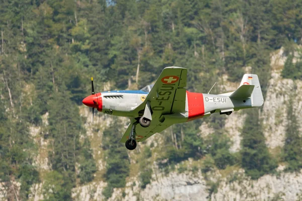 Mollis Zwitserland Augustus 2023 Esui Pilatus Propellervliegtuig Treedt Tijdens Een — Stockfoto