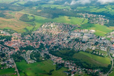 Isny, Almanya, 4 Ağustos 2024 Küçük bir uçakla Isny City