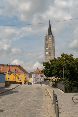 Vilshofen, Bavaria, Germany, August 4, 2024 Idyllic scenery with old buildings in the city center clipart