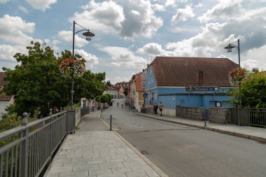 Vilshofen, Bavaria, Germany, August 4, 2024 Idyllic scenery with old buildings in the city center clipart