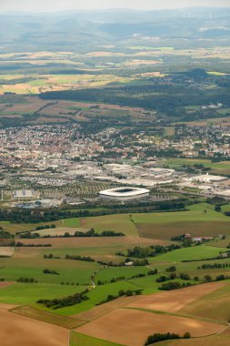 Sinsheim, Almanya, 15 Eylül 2024 Küçük bir uçakla uçarken yerel bölgeye bakın