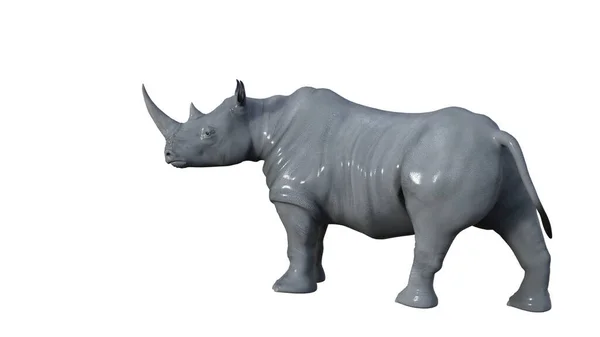 Nosorožec Zvířecí Ilustrace Vykreslování — Stock fotografie