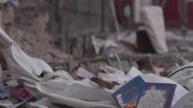 Ukrayna 'daki Ruslar tarafından yok edilen Kyiv yakınlarındaki bir yerleşim yeri. Vyshgorod kasabası