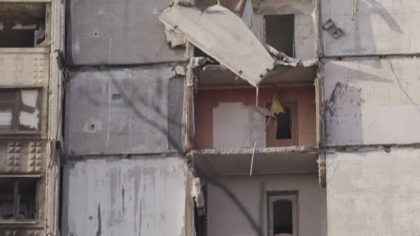 Kharkiv City Residential Building Destroyed Russians Who Invaded Ukraine — Video