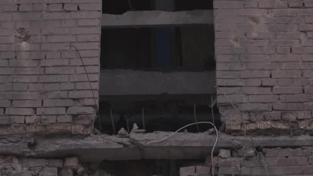 Ukrayna Daki Ruslar Tarafından Yok Edilen Kyiv Yakınlarındaki Bir Yerleşim — Stok video