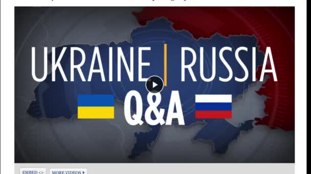 Kyjev Ukrajina Duben 2023 Webové Stránky Zprávy Ruské Ukrajinské Válce — Stock video