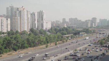 Ukrayna 'nın Kyiv şehrinin silueti. Ağustos 2023