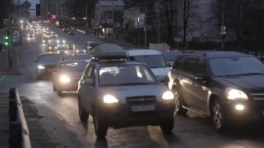 Ukrayna, Kyiv 'de gece trafik