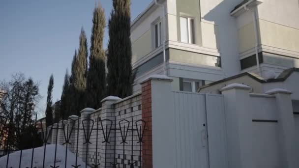 Casa Campo Moderna Subúrbios Kiev Ucrânia — Vídeo de Stock