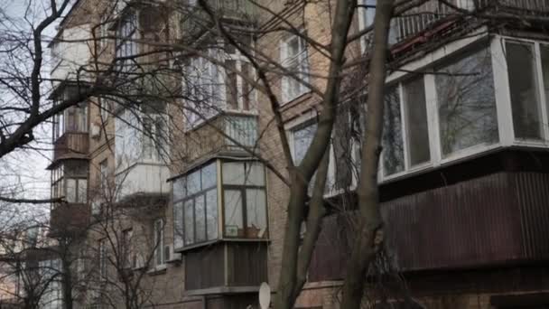 Antigua Casa Residencial Kiev Ucrania Vídeo De Stock
